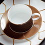 Wedgwood Set 4 Tazas Té Arris-Gio Gold P 180 Ml Negro y Dorado